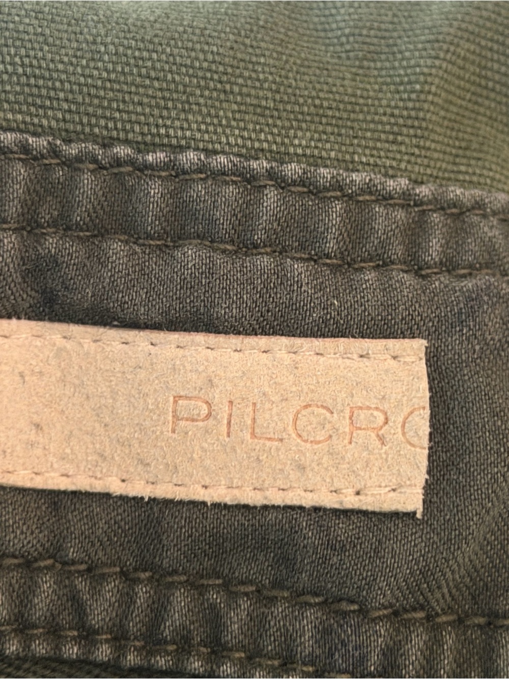 Pilcro Wanderer Patchwork Overalls Green Utility Bib Size 25 Anthropologie Boho - Picture 14 of 16